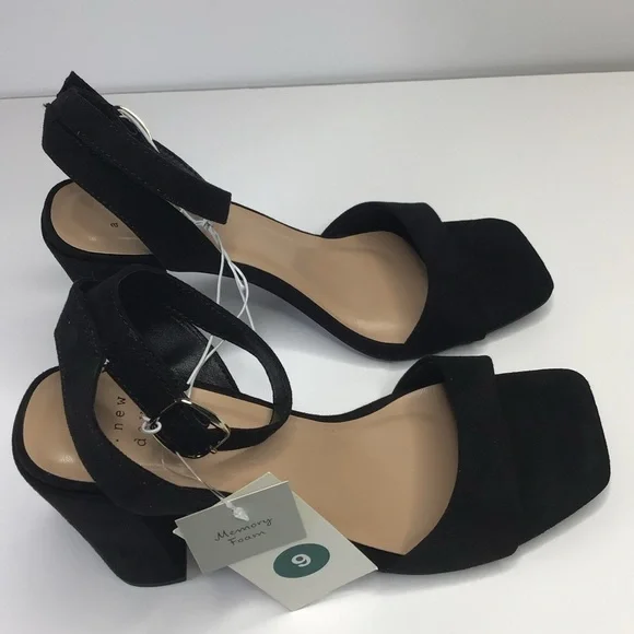 A NewDay Black Thick Heel Shoes Ankle Strap heeled sandal - Picture 5 of 13